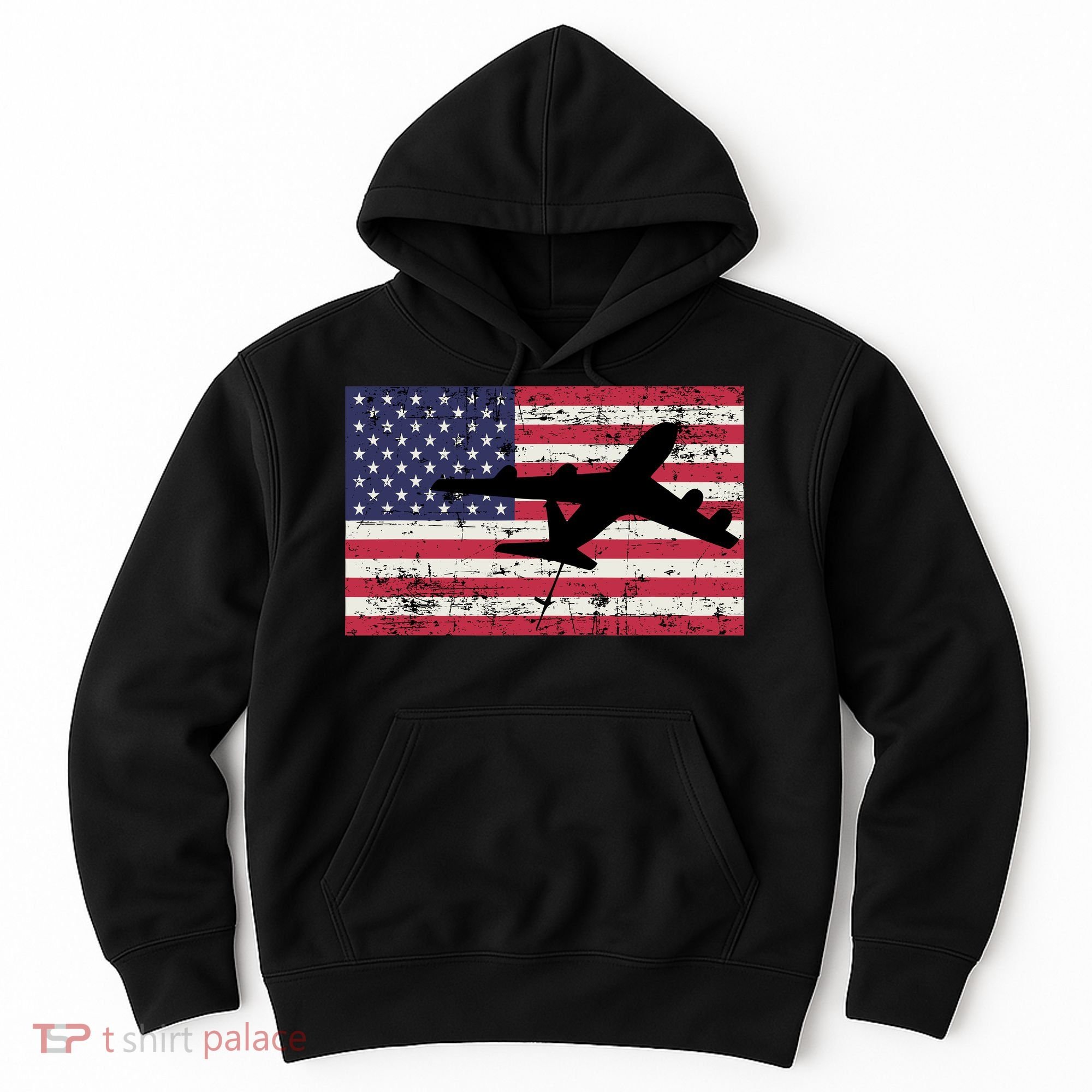 Patriotic Kc135 Stratotanker Jet American Flag Hoodie