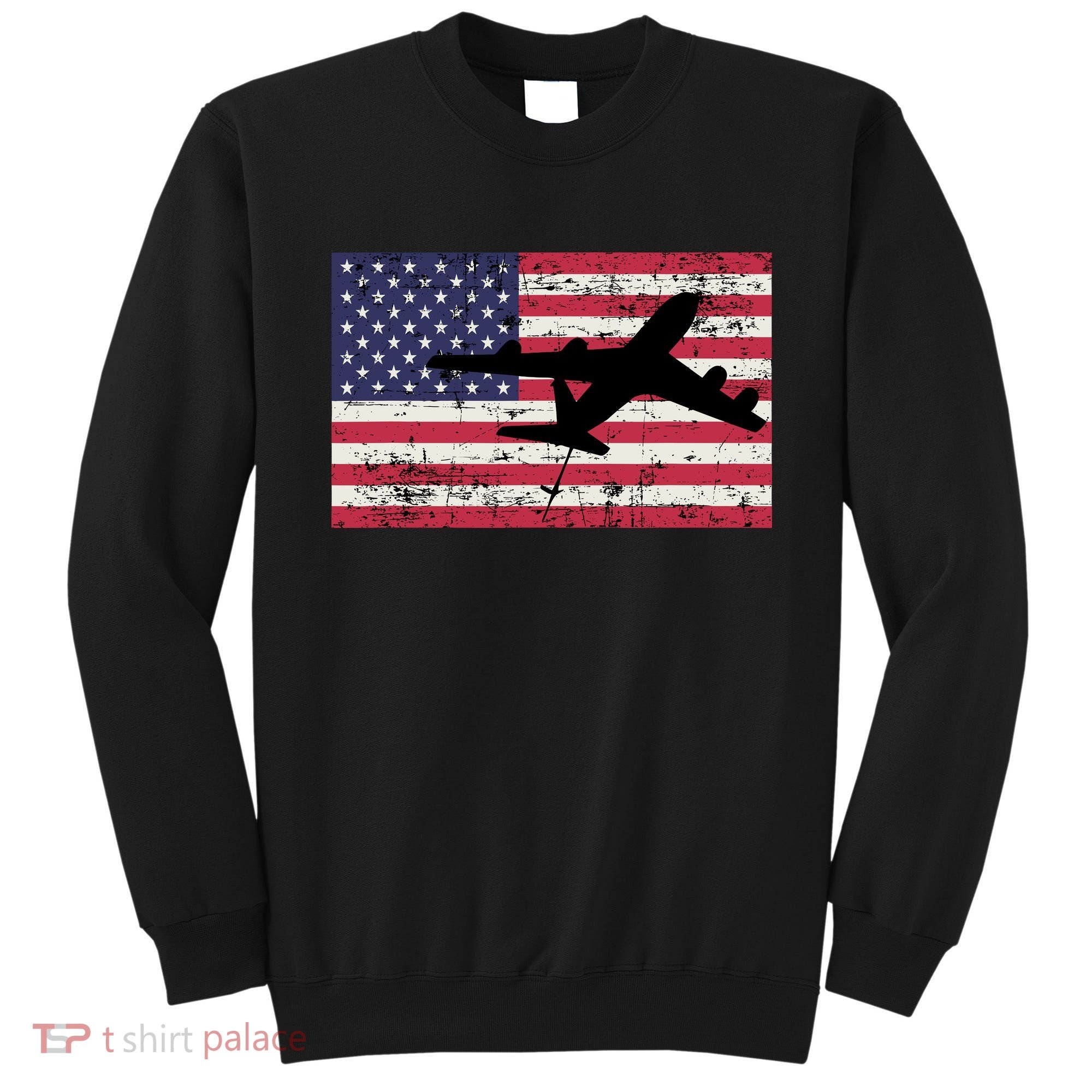Patriotic Kc135 Stratotanker Jet American Flag Sweatshirt