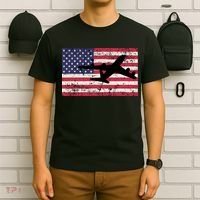 Patriotic Kc135 Stratotanker Jet American Flag T-Shirt thumb 6