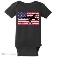 Patriotic Kc135 Stratotanker Jet American Flag Baby Bodysuit thumb 0
