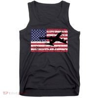Patriotic Kc135 Stratotanker Jet American Flag Tank Top thumb 0