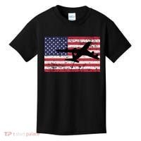 Patriotic Kc135 Stratotanker Jet American Flag Kids T-Shirt thumb 0