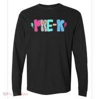 Pre K Teacher Student First Day Of School Back To School Comfort Colors Heavyweight Long Sleeve T-Shirt thumb 0