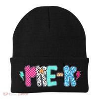 Pre K Teacher Student First Day Of School Back To School Beanie thumb 0