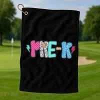 Pre K Teacher Student First Day Of School Back To School Golf Towel thumb 1