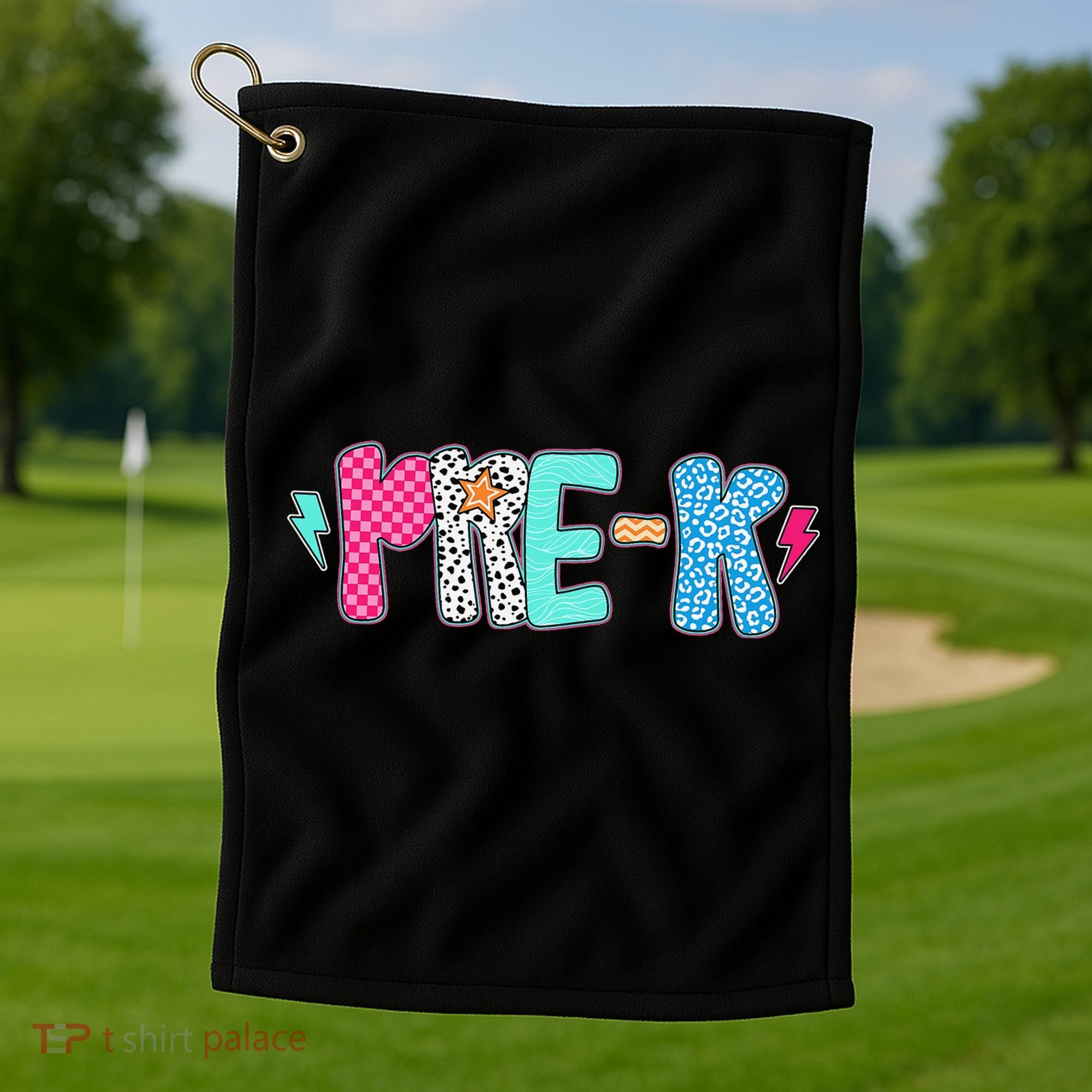 Pre K Teacher Student First Day Of School Back To School Golf Towel
