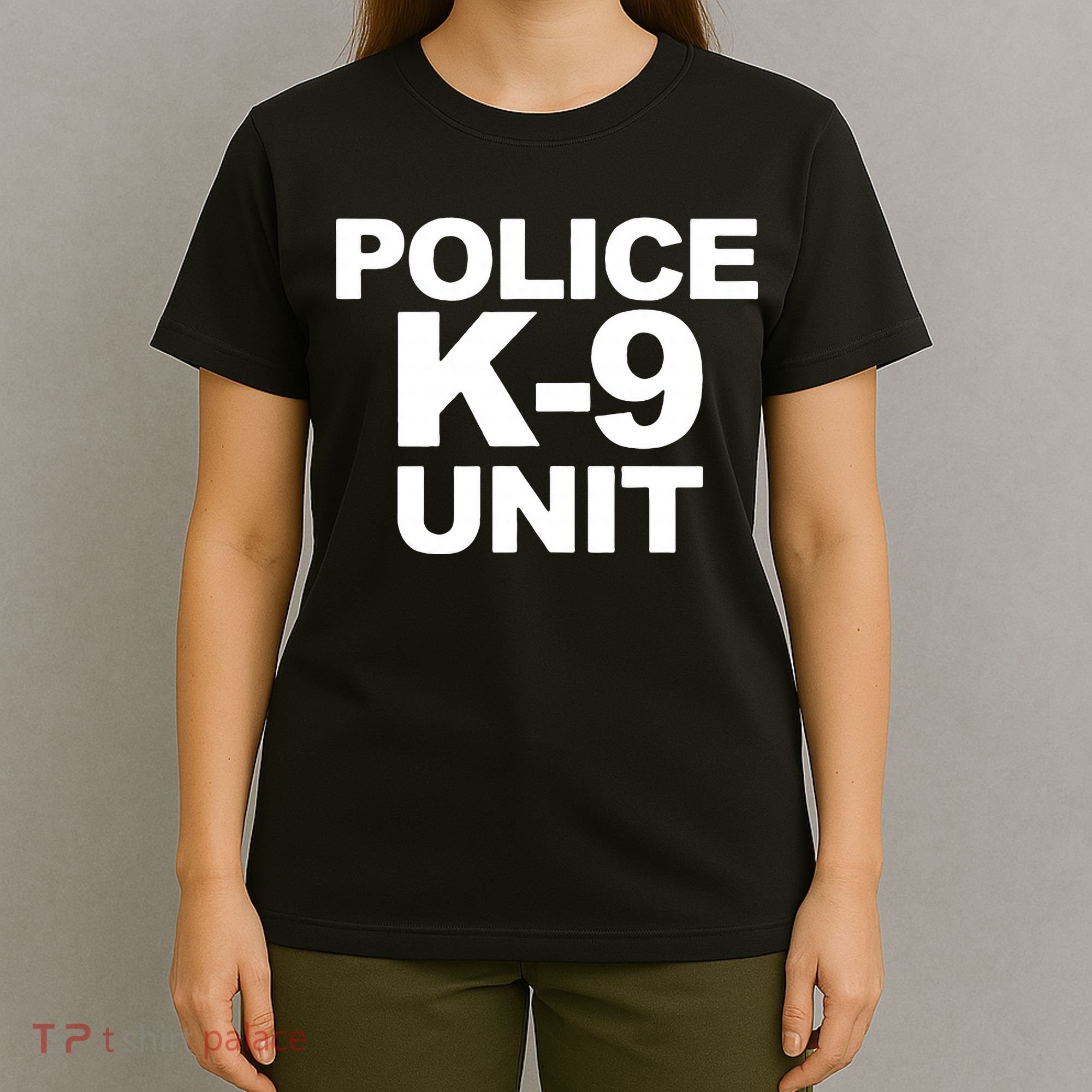 Police K9 Unit Front & Back Print Law Enforcement Police K9 T-Shirt