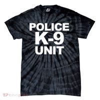 Police K9 Unit Front & Back Print Law Enforcement Police K9 Tie-Dye T-Shirt thumb 0