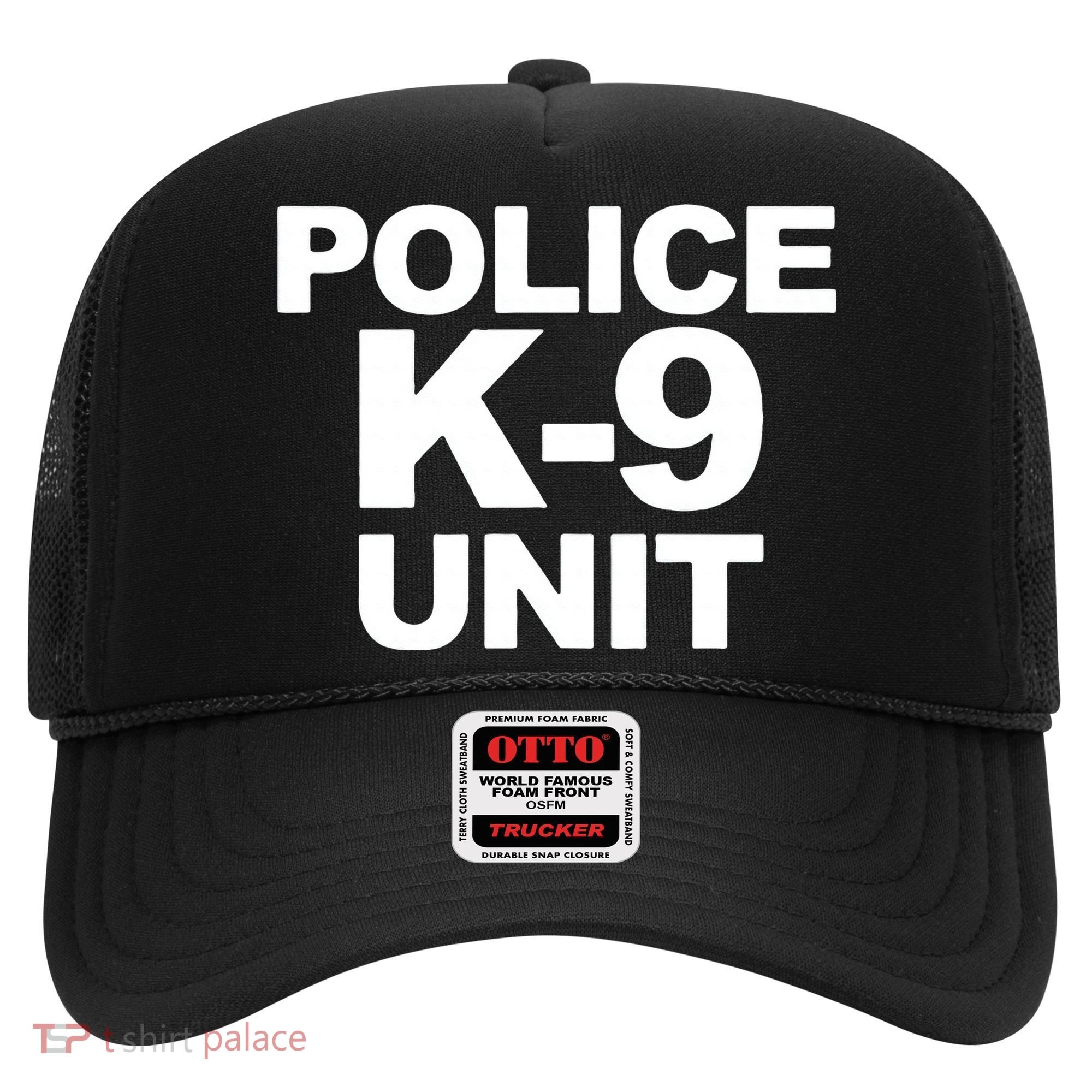 Police K9 Unit Front & Back Print Law Enforcement Police K9 Hat