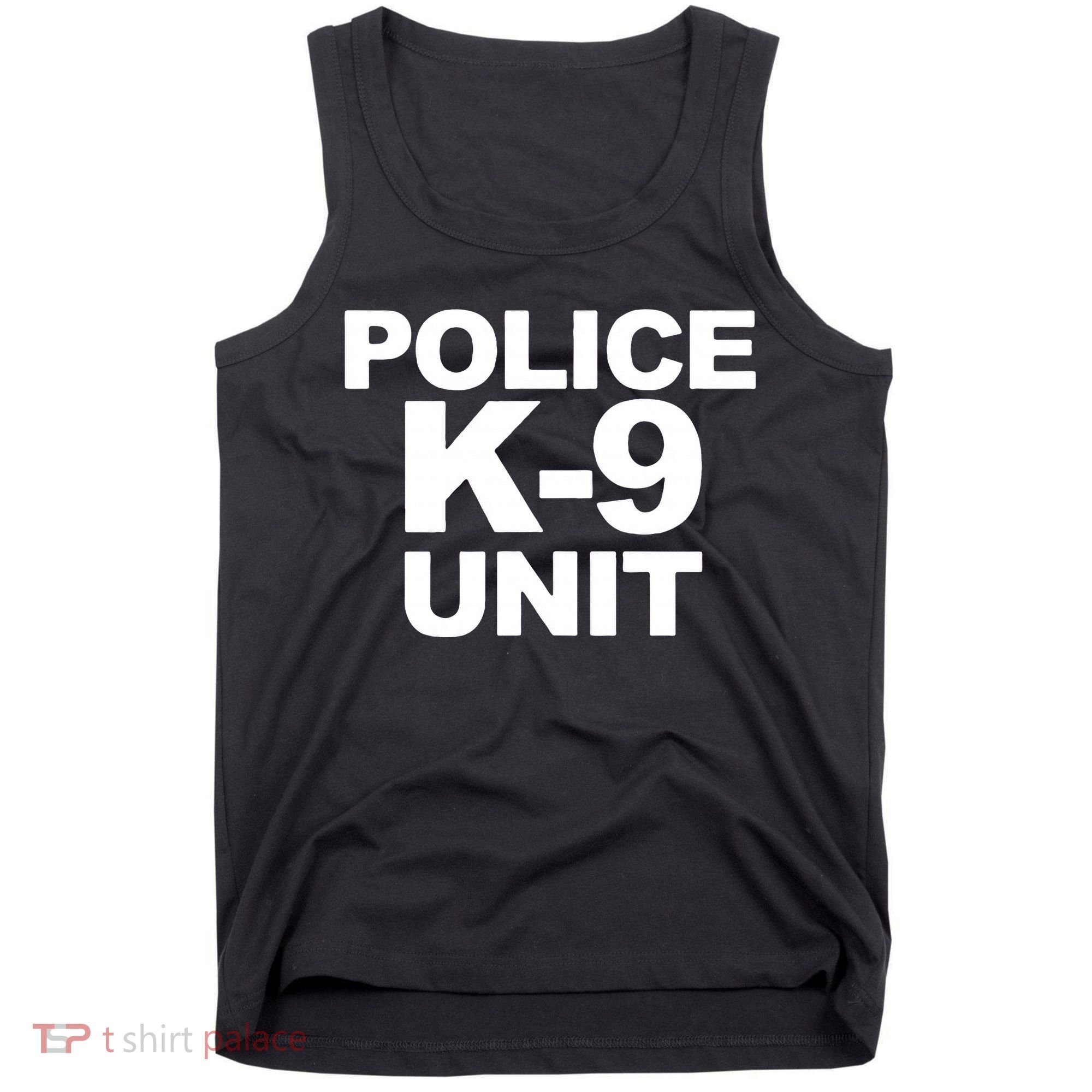 Police K9 Unit Front & Back Print Law Enforcement Police K9 Tank Top