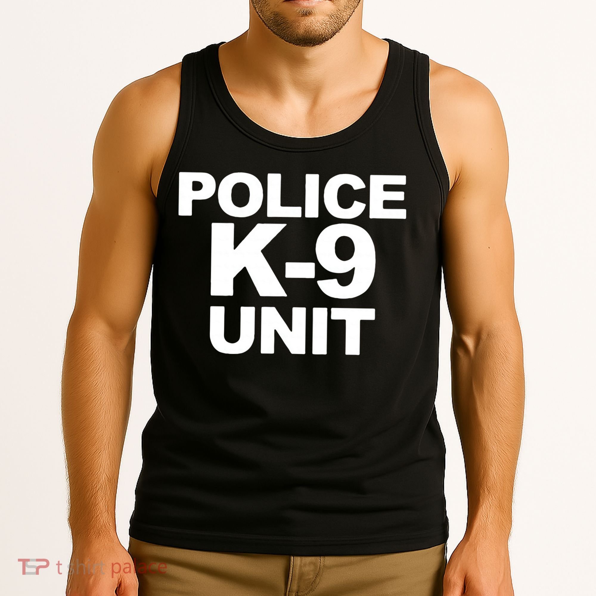 Police K9 Unit Front & Back Print Law Enforcement Police K9 Tank Top