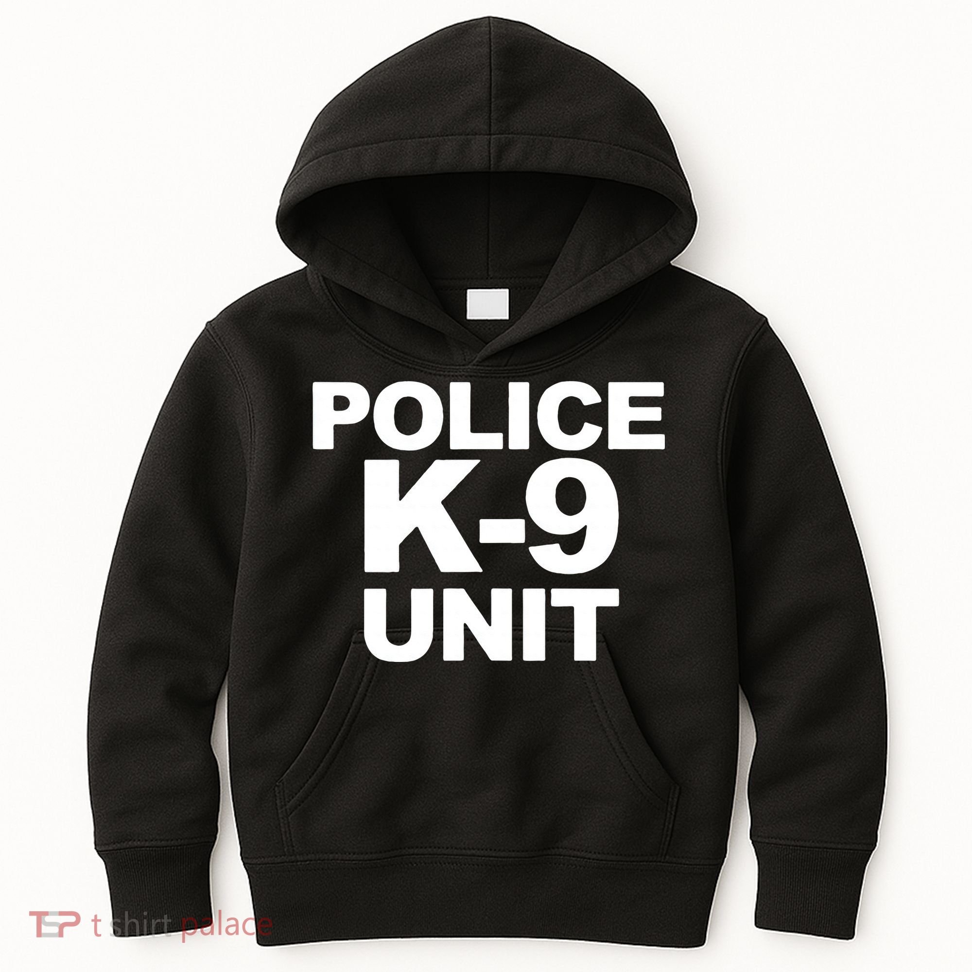 Police K9 Unit Front & Back Print Law Enforcement Police K9 Kids Hoodie