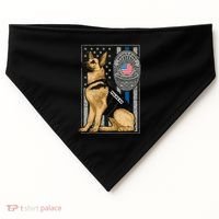 Police K9 Unit German Shepherd Dog Thin Blue Line USA-Made Doggie Bandana thumb 0