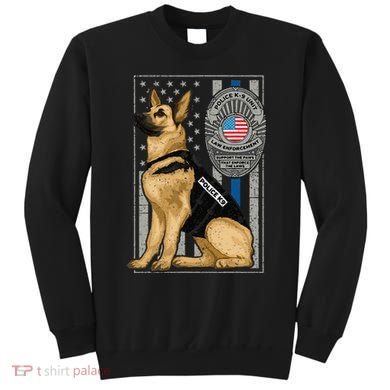 Police K9 Unit German Shepherd Dog Thin Blue Line Sweatshirt