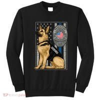 Police K9 Unit German Shepherd Dog Thin Blue Line Sweatshirt thumb 0