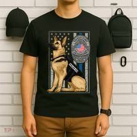 Police K9 Unit German Shepherd Dog Thin Blue Line T-Shirt thumb 6