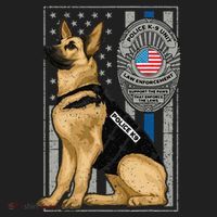 Police K9 Unit German Shepherd Dog Thin Blue Line Beanie thumb 2