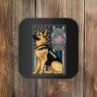 Police K9 Unit German Shepherd Dog Thin Blue Line Coaster thumb 0