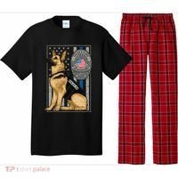 Police K9 Unit German Shepherd Dog Thin Blue Line Pajama Set thumb 0