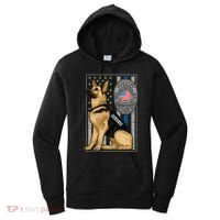 Police K9 Unit German Shepherd Dog Thin Blue Line Women's Hoodie thumb 0