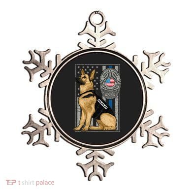 Police K9 Unit German Shepherd Dog Thin Blue Line Ornament