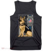 Police K9 Unit German Shepherd Dog Thin Blue Line Tank Top thumb 0