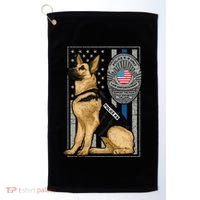 Police K9 Unit German Shepherd Dog Thin Blue Line Golf Towel thumb 0