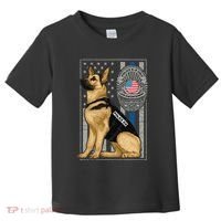 Police K9 Unit German Shepherd Dog Thin Blue Line Toddler T-Shirt thumb 0