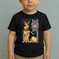 Police K9 Unit German Shepherd Dog Thin Blue Line Toddler T-Shirt thumb 2