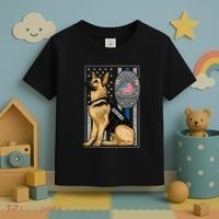 Police K9 Unit German Shepherd Dog Thin Blue Line Toddler T-Shirt thumb 3