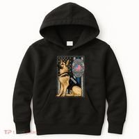 Police K9 Unit German Shepherd Dog Thin Blue Line Kids Hoodie thumb 0