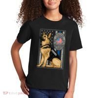 Police K9 Unit German Shepherd Dog Thin Blue Line Kids T-Shirt thumb 2