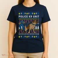 Police K9 Unit Gift For Christmas T-Shirt thumb 4