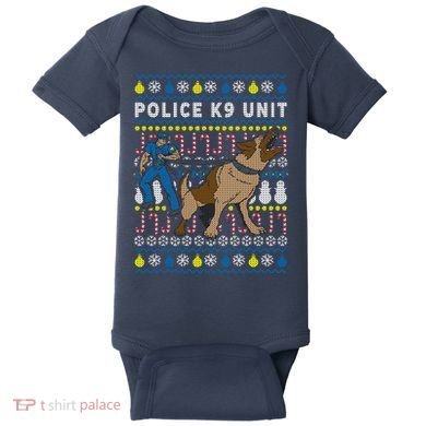Police K9 Unit Gift For Christmas Baby Bodysuit