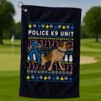 Police K9 Unit Gift For Christmas Golf Towel thumb 1