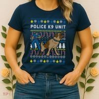 Police K9 Unit Gift For Christmas Women's T-Shirt thumb 2