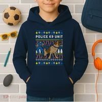 Police K9 Unit Gift For Christmas Kids Hoodie thumb 2