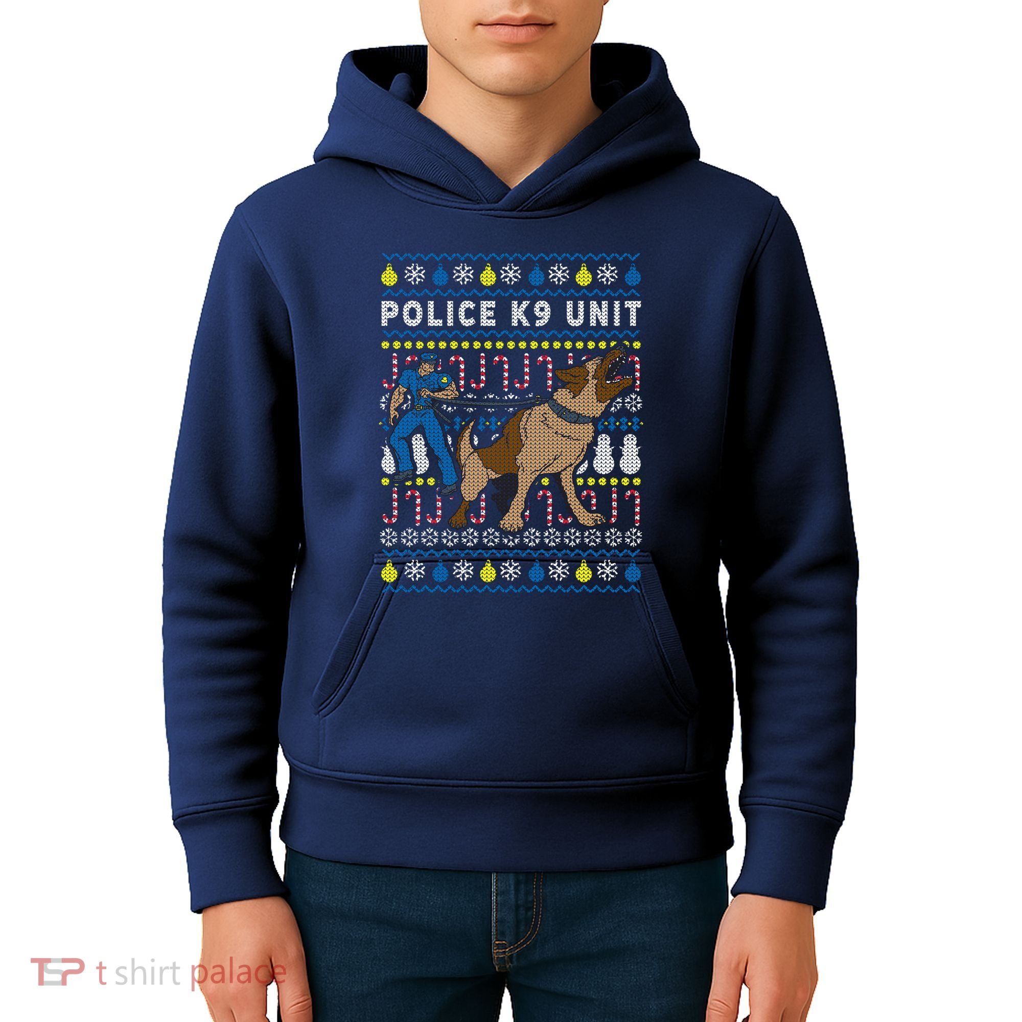 Police K9 Unit Gift For Christmas Kids Hoodie