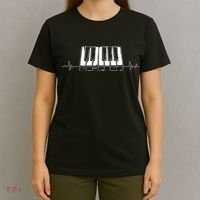 Piano Keys Vintage Style Musical Keyboard Piano T-Shirt thumb 4