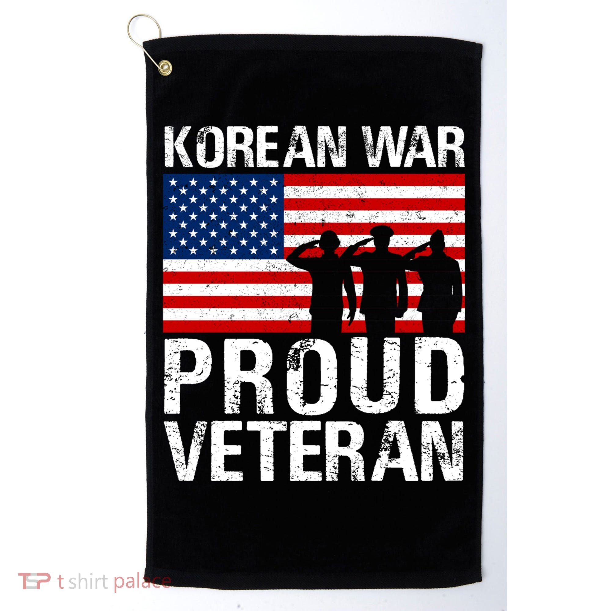 Proud Korean War Veteran Funny Gift Military Golf Towel