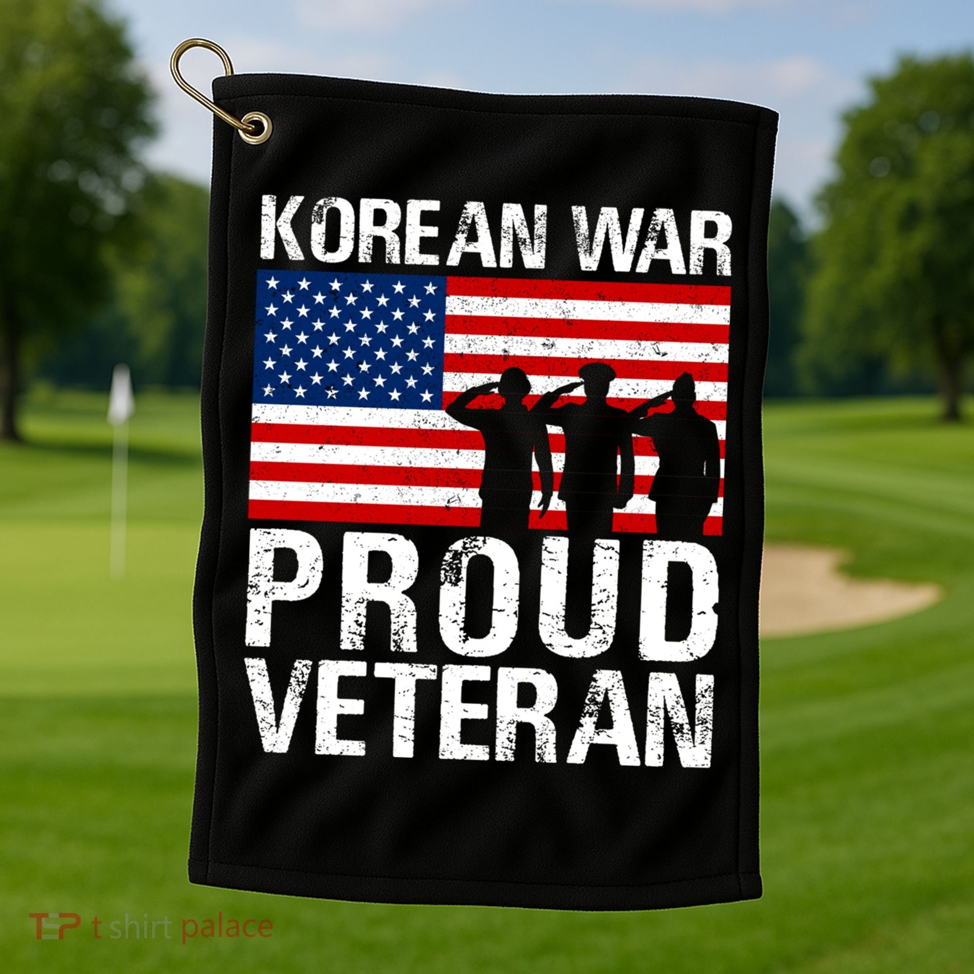Proud Korean War Veteran Funny Gift Military Golf Towel