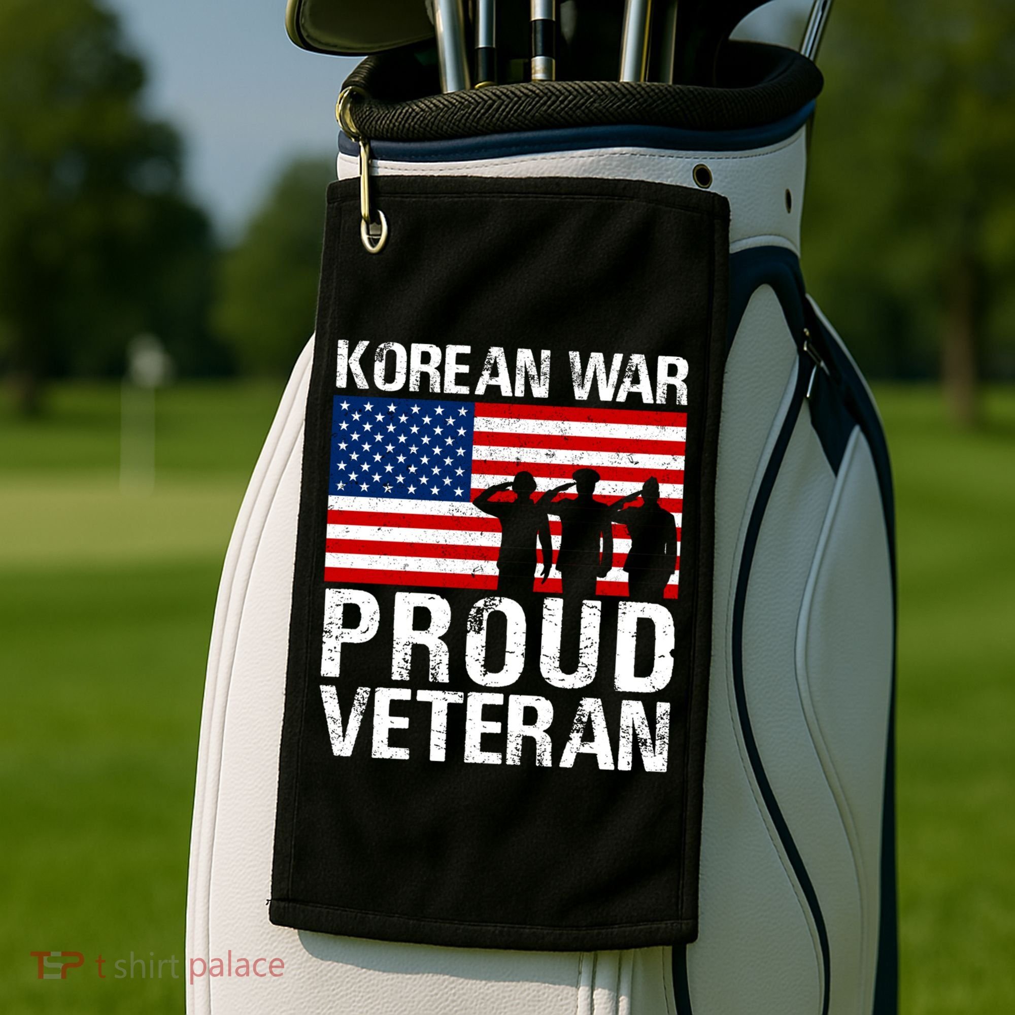 Proud Korean War Veteran Funny Gift Military Golf Towel