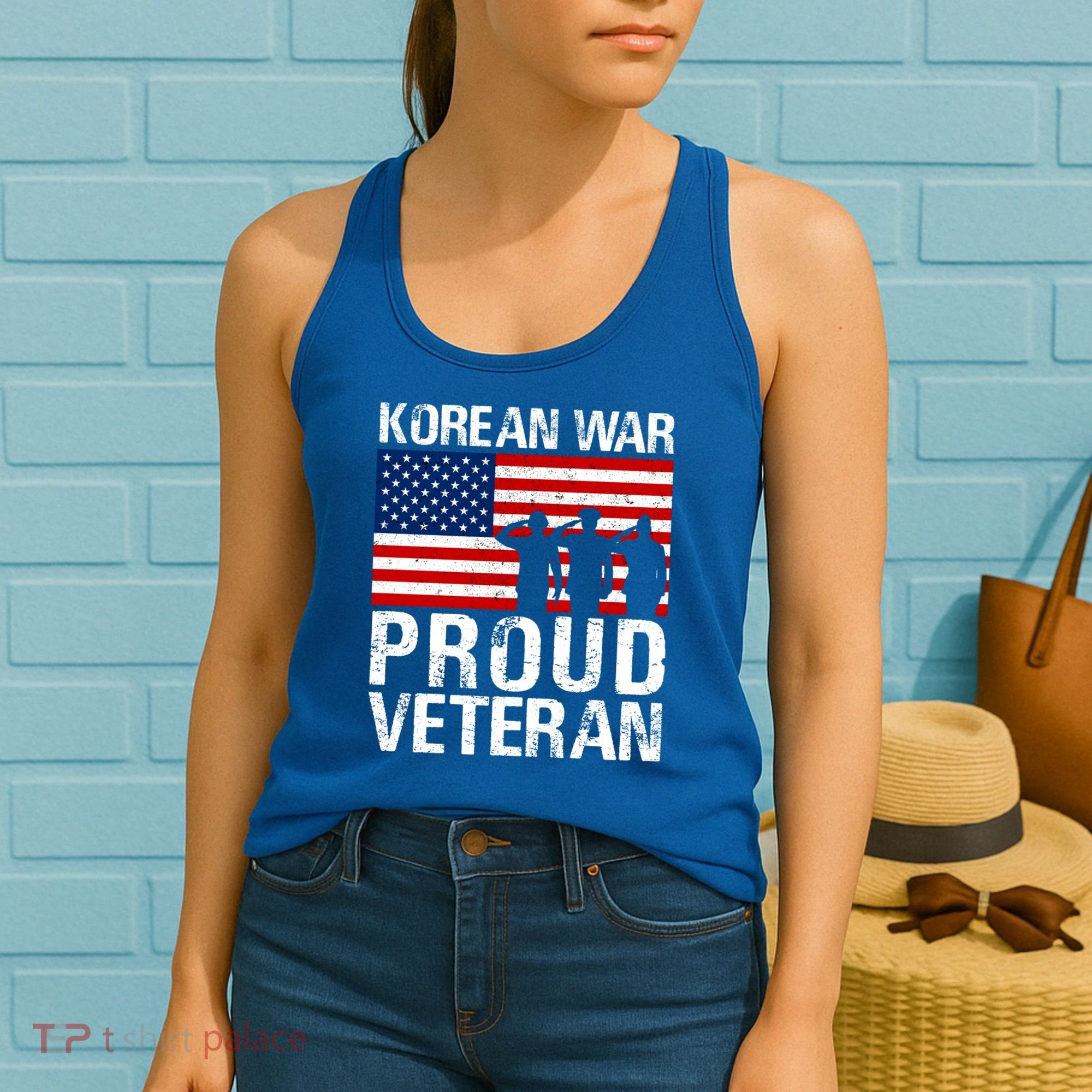 Proud Korean War Veteran Funny Gift Military Women's Tank Top