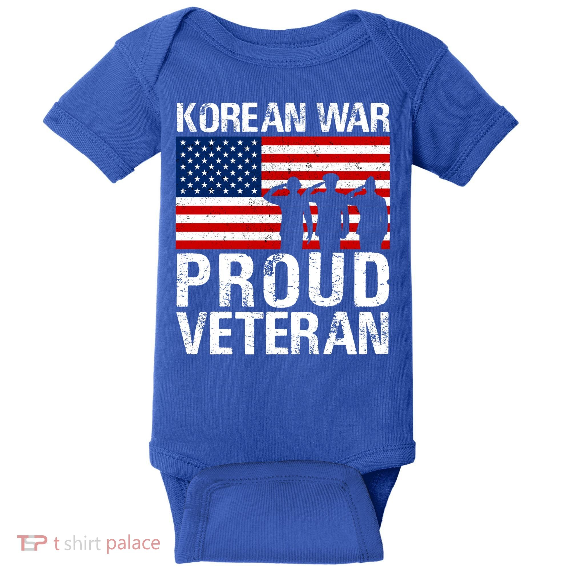 Proud Korean War Veteran Funny Gift Military Baby Bodysuit