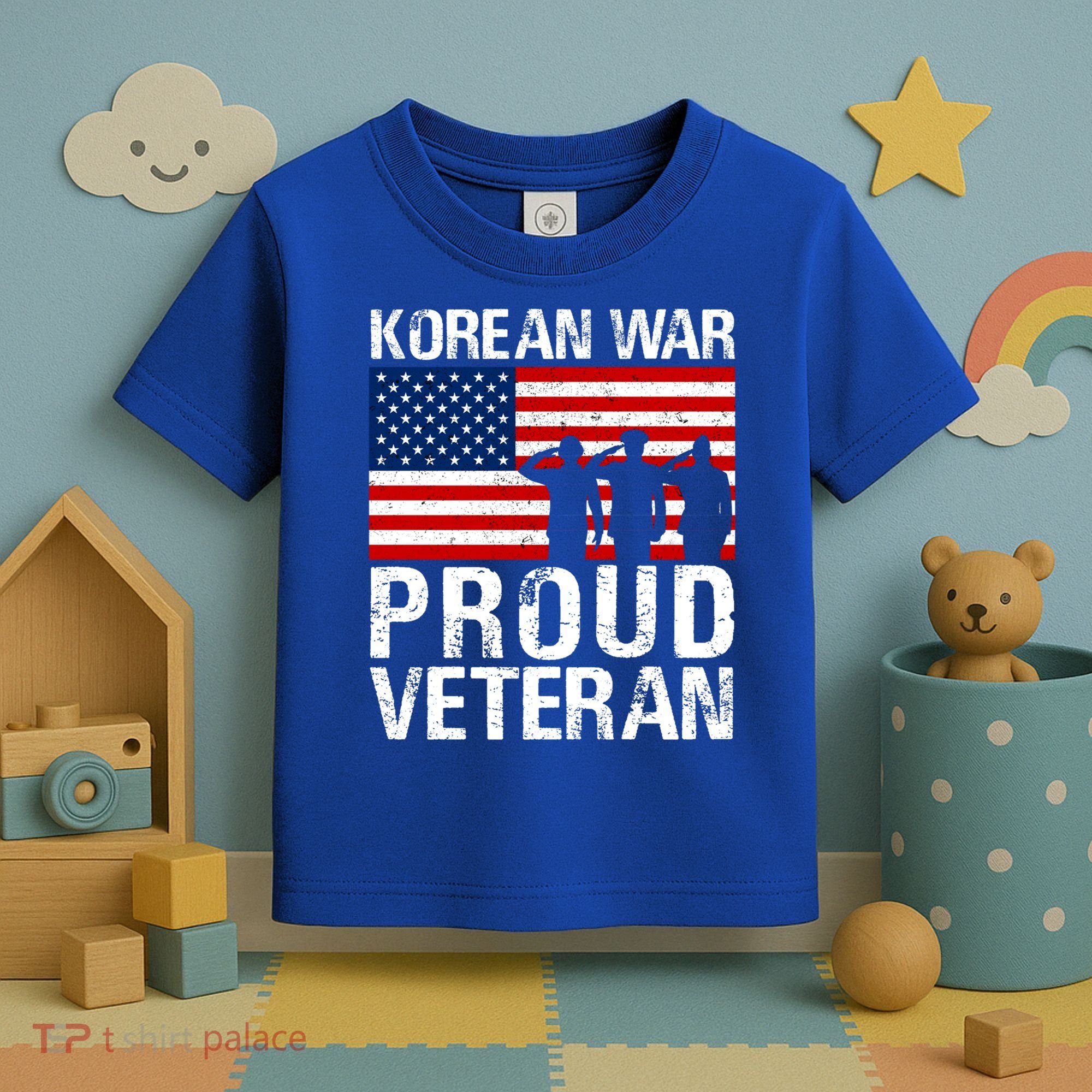 Proud Korean War Veteran Funny Gift Military Toddler T-Shirt