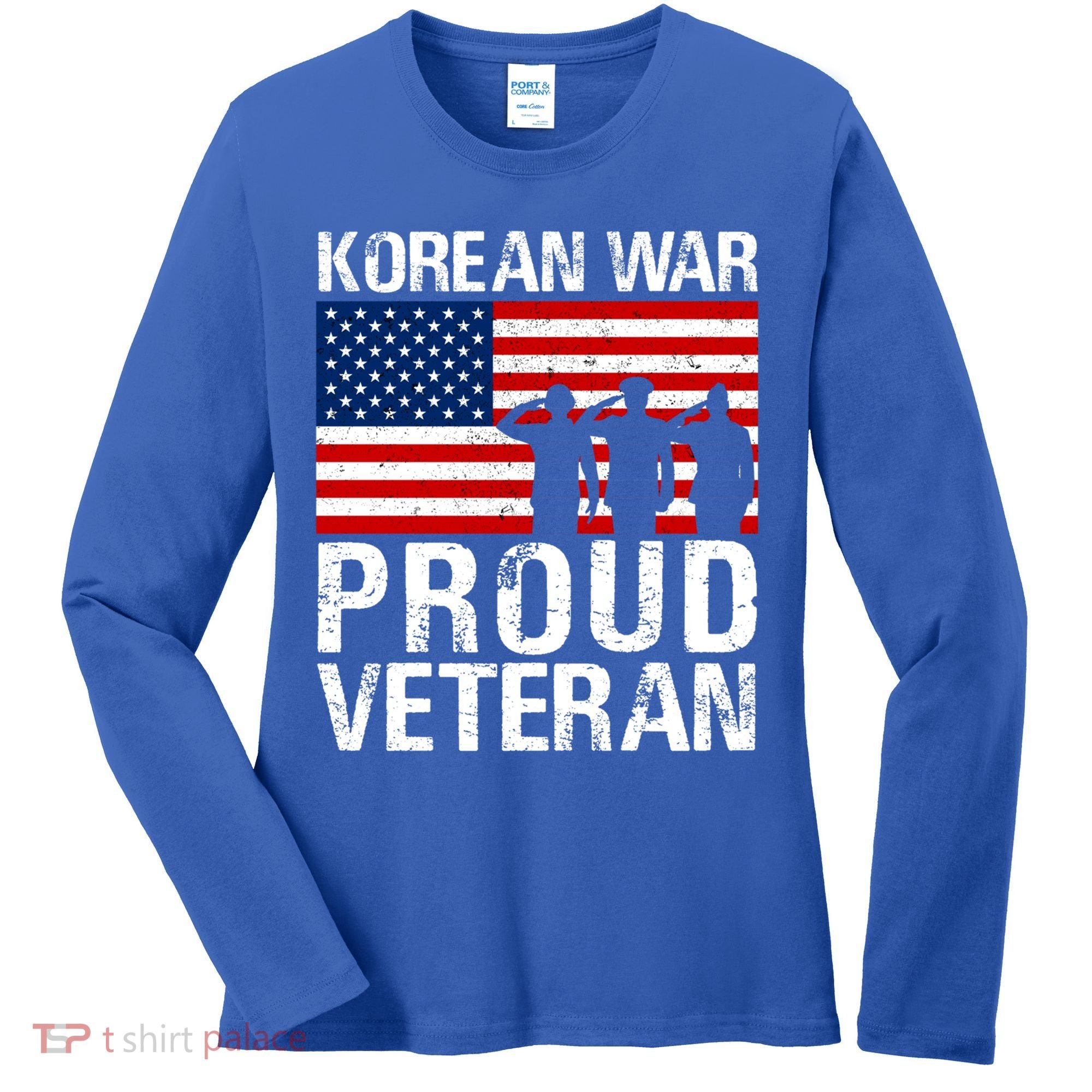 Proud Korean War Veteran Funny Gift Military Women's Long Sleeve Shirt