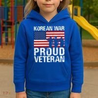 Proud Korean War Veteran Funny Gift Military Kids Hoodie thumb 3