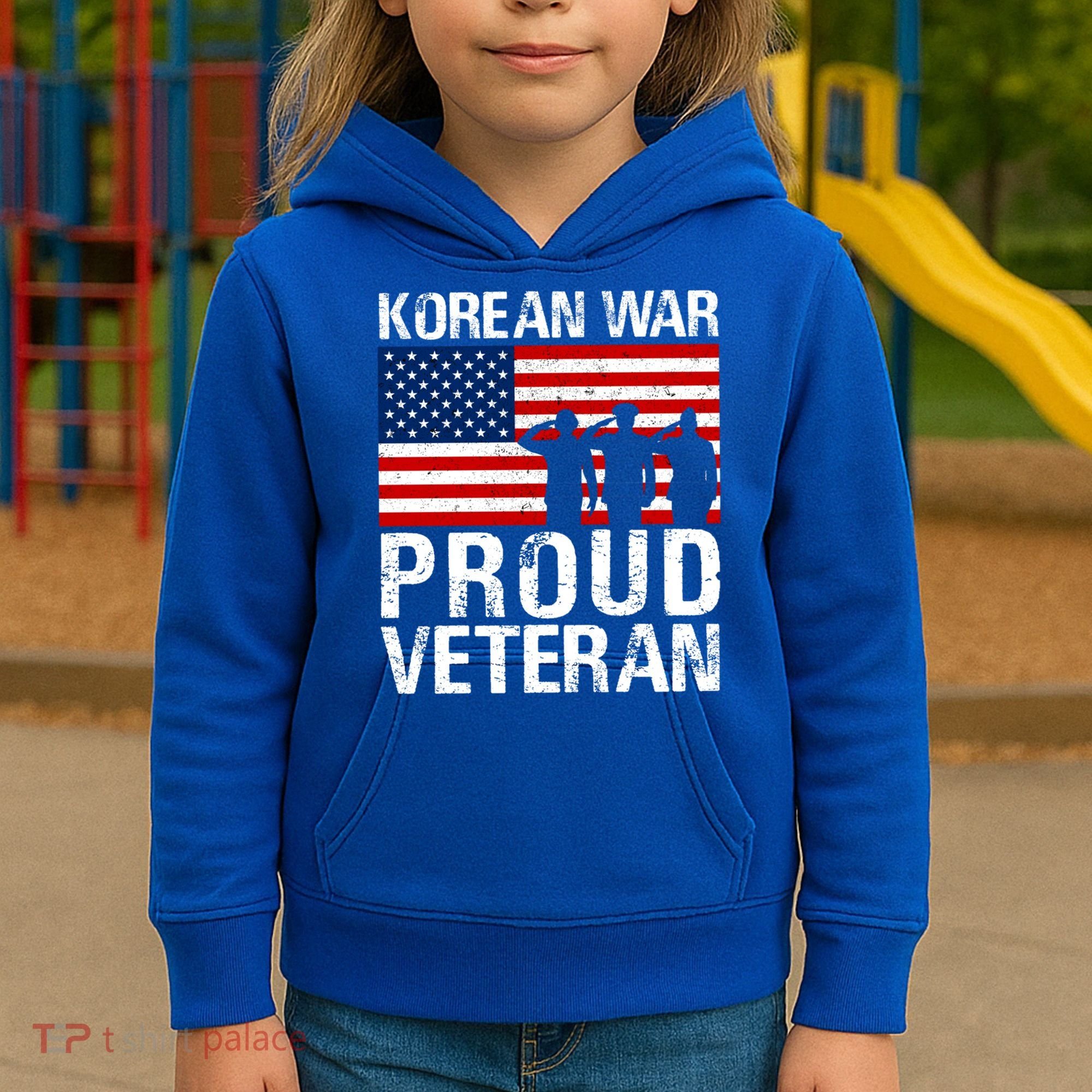 Proud Korean War Veteran Funny Gift Military Kids Hoodie
