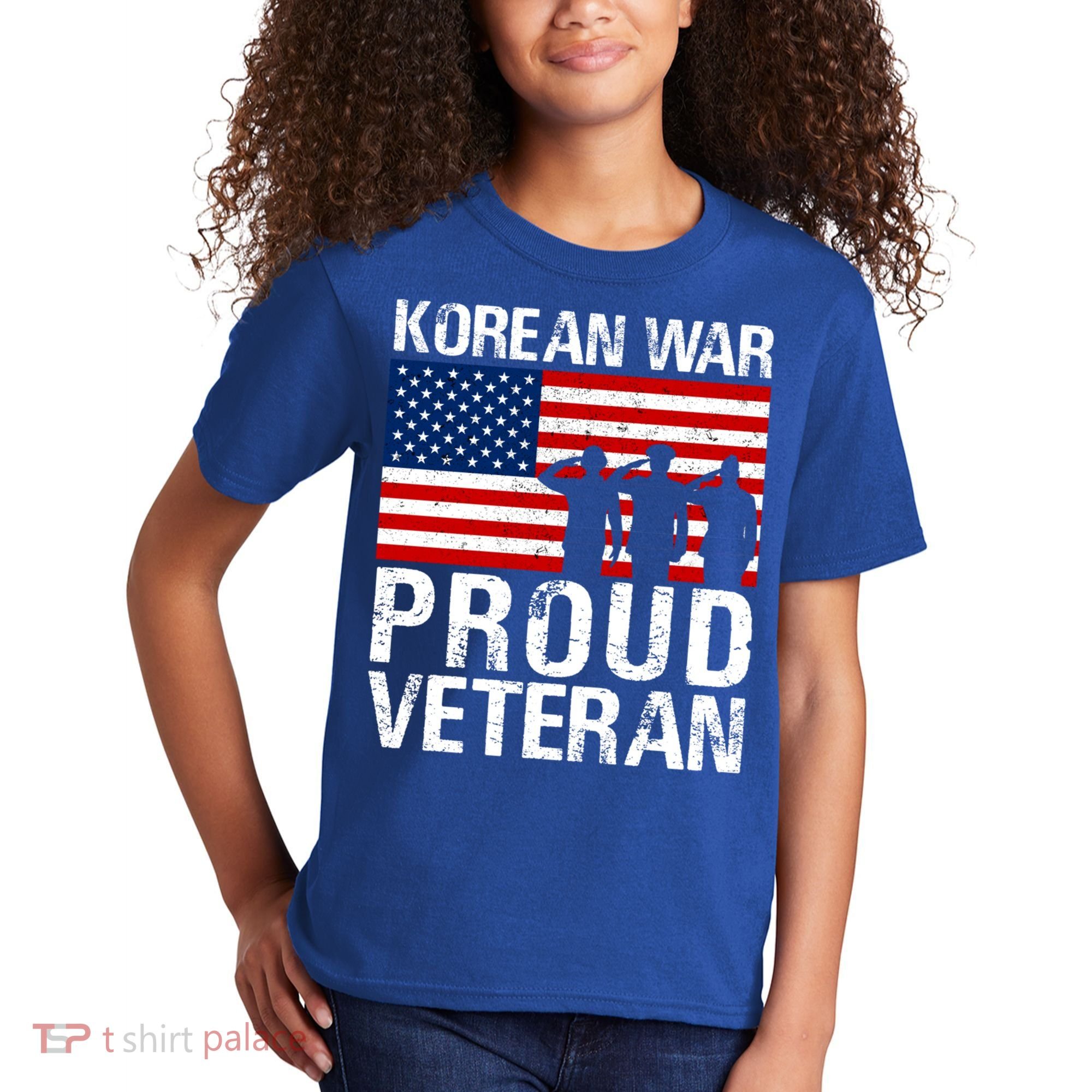 Proud Korean War Veteran Funny Gift Military Kids T-Shirt