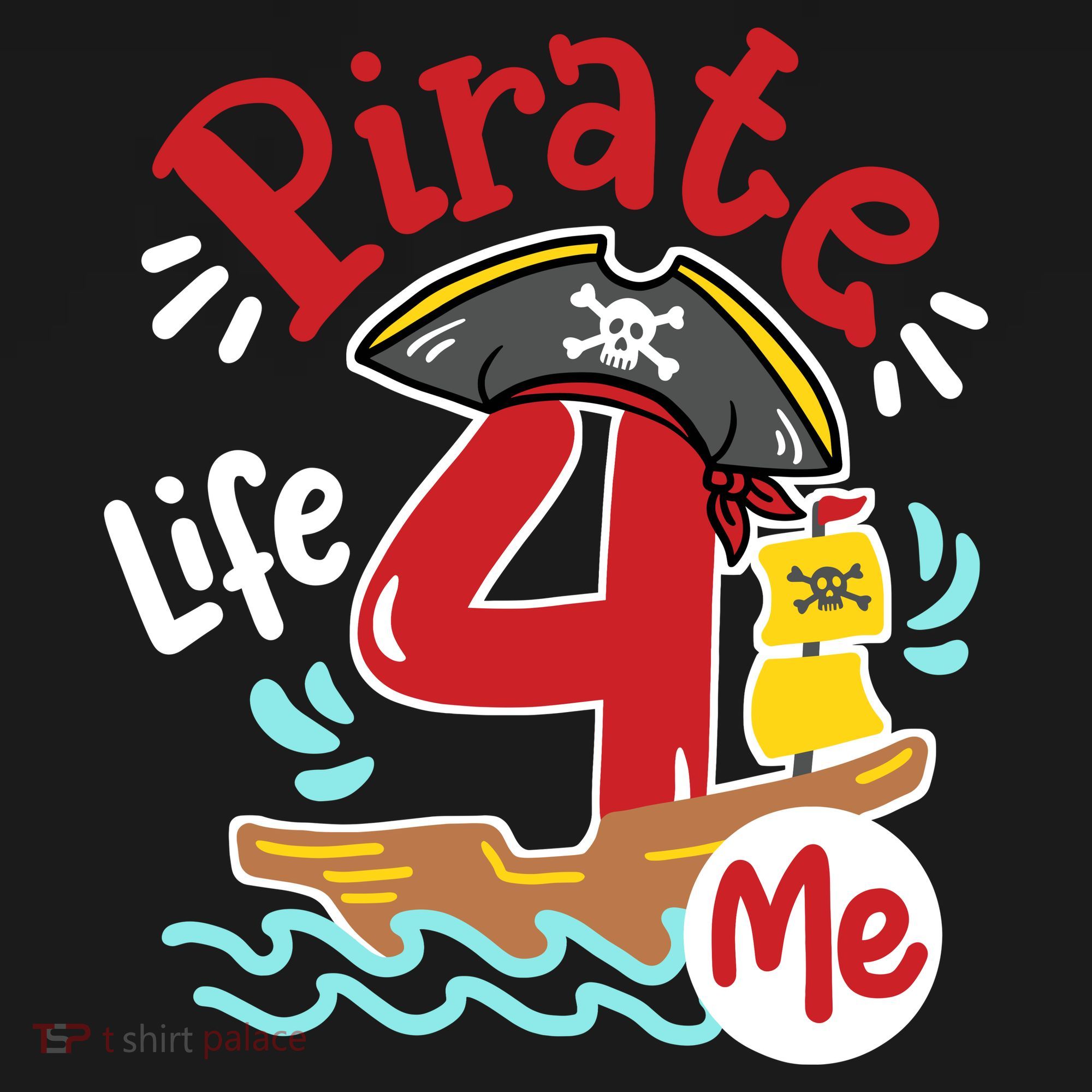 Pirate Life 4 Me 4th Birthday Party Four Years Old Boy Ornament